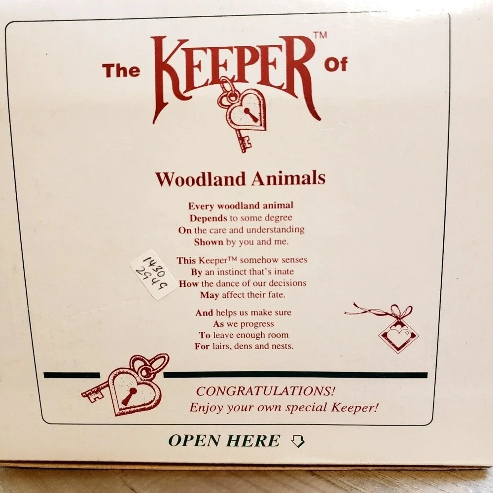 The Keeper Of Woodland Animals Mantle Desk or Shelf Figurine Shenandoah NIB